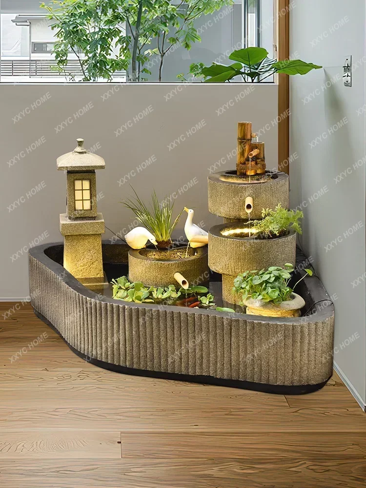 

Floor Water Fountain Decoration Fish Pond Garden Landscape Courtyard Villa Layout Terrace تحف كبيره للمنزل decoration