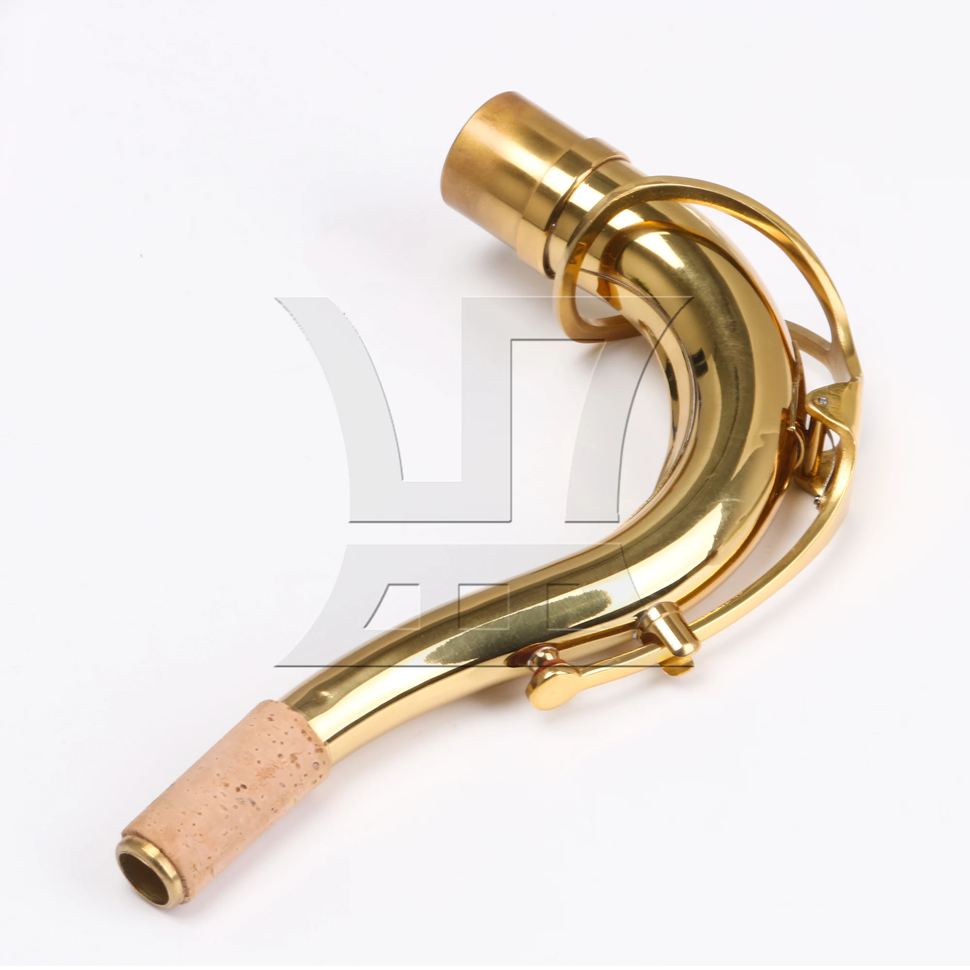 Yibuy Golden 27mm Port Copper Alto Saxophone Elbow Bend Neck لملحقات ألتو ساكسفون حزمة من 5 قطع