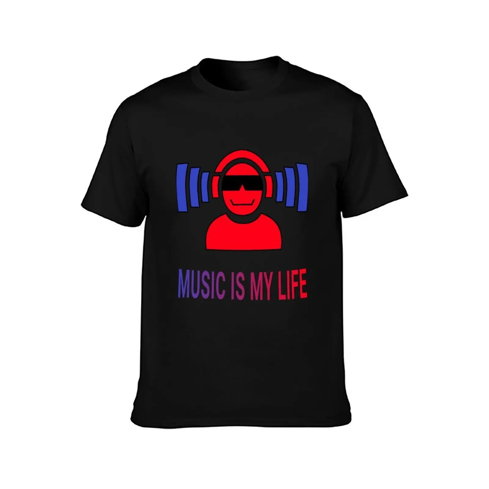 Cool guy with headphones and a big beat - Music is my Life T-Shirt Work Outdoor for Men T-Shirt