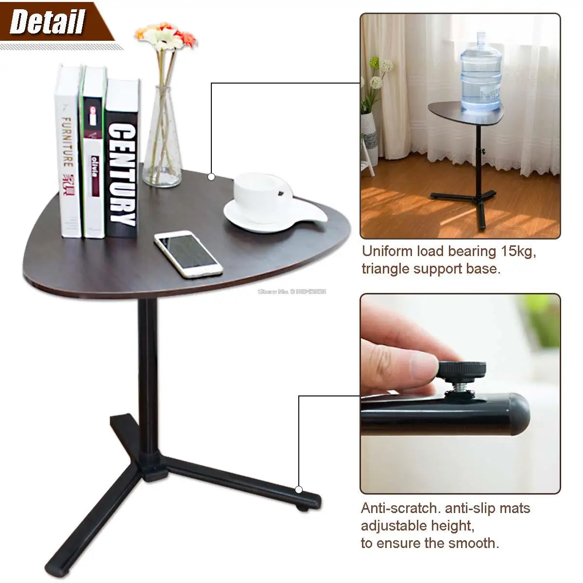 Removable Adjustable Laptop Desk Foldable Computer Table Rotate Laptop Table Notebook Stand Table Bedside Sofa Bed Lazy Table