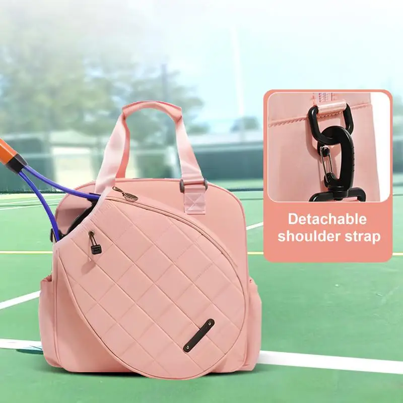 Women Men Tennis Bag Large Capacity Waterproof Tennis Sling Backpack Multifunctional Adult Tennis Bag With Adjustable Strap