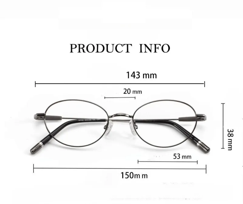 M702 Literary Oval Men Glasses Frame Ultra-light Titanium Versatile Temperament Gafas Eyewear Blue Light  Prescription for Women