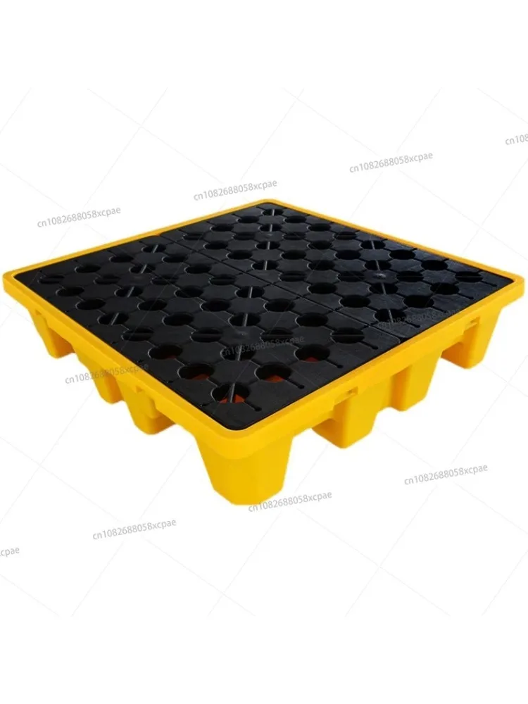 Gevaarlijke afval anti-lek plastic heftruck pallet enkelvoudig dubbel vier vaten anti-lek platform chemische olietrommel lek pallet - afbeelding 2