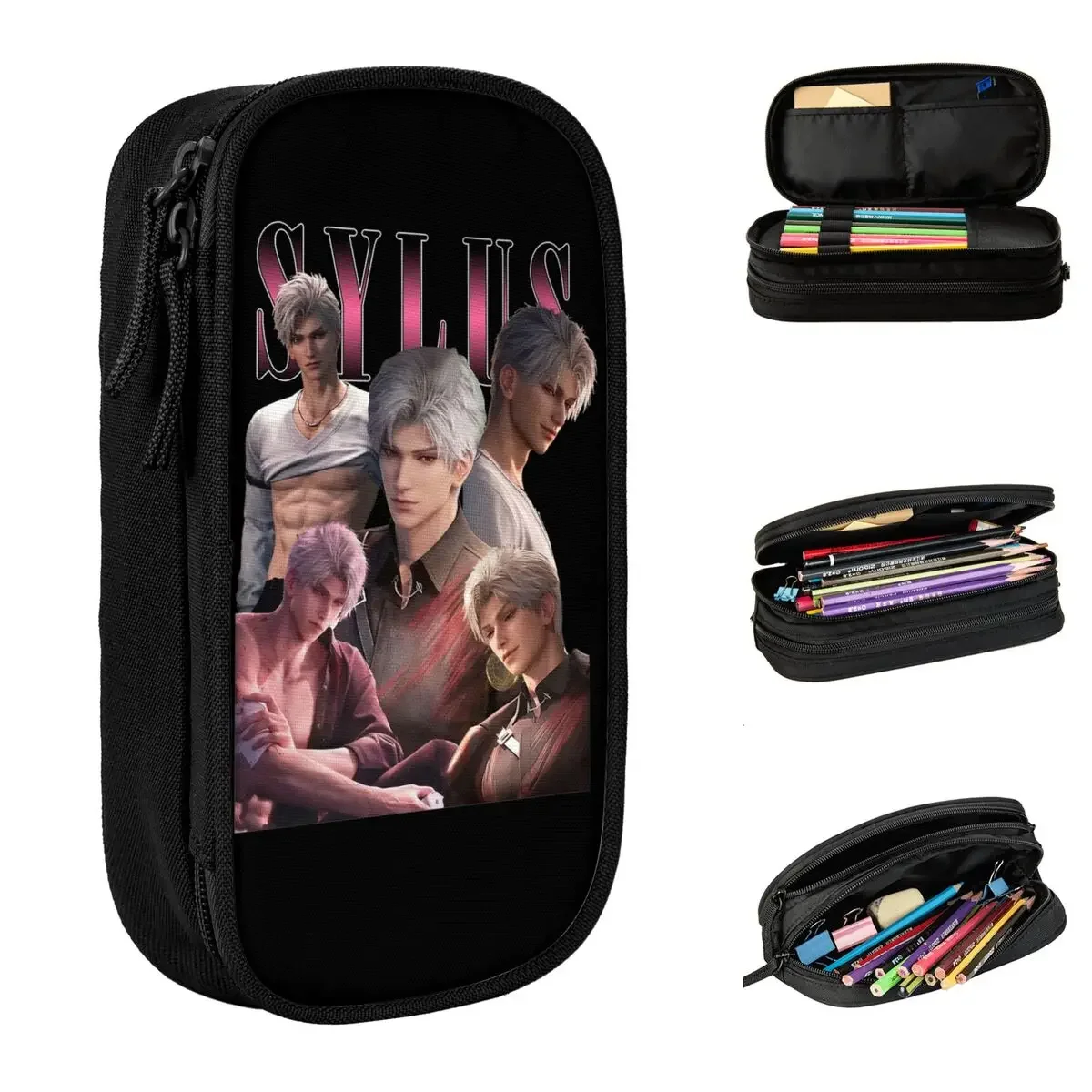 

Vintage Sylus Bootleg Style Accessories Pencil Case Large-capacity School Accessories Love and Deepspace Games Pencil Box Gift