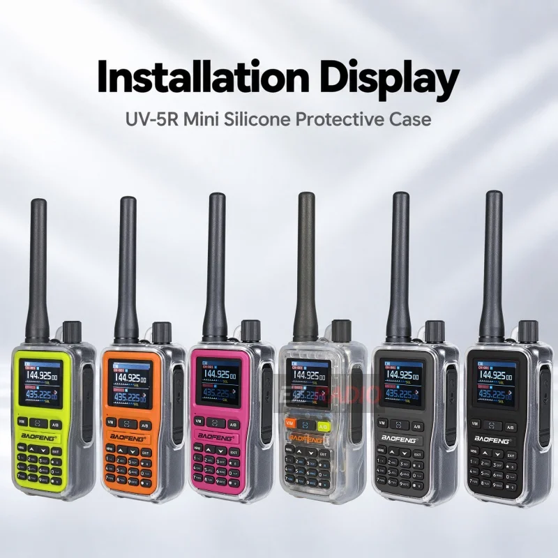 Clear TPU Protective Case Baofeng UV‑5R Mini Walkie Talkies Transparent Shockproof Cover Precise Cutout Radio Shell Accessories