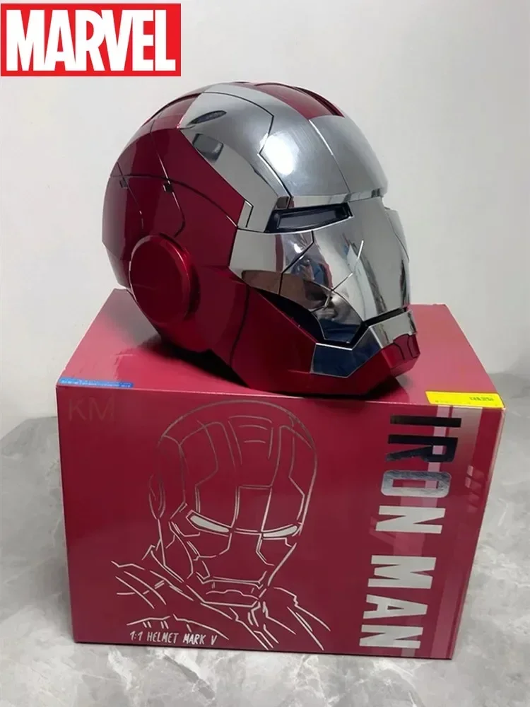Iron Mant Mk5 Mk50 1:1 Helme Avengers War Machine Cosplay Electric Open Close English Voice Remote Control Toys Christmas Gift