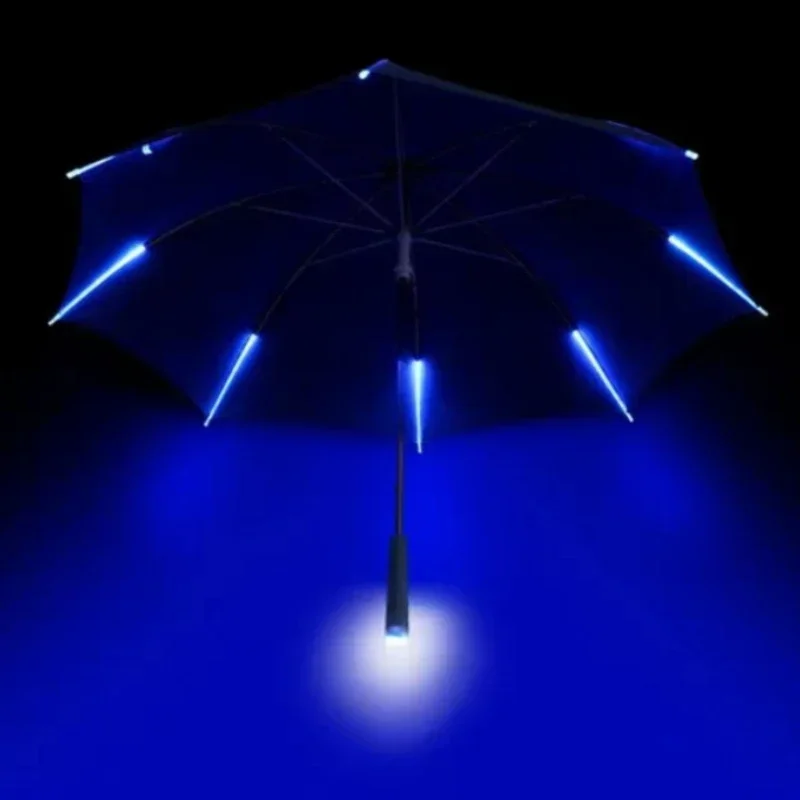 Transparent LED Light Umbrella GlowintheDark Gift Long Handle for Party Environmental Activities Rechargeable Luminous Umbrella