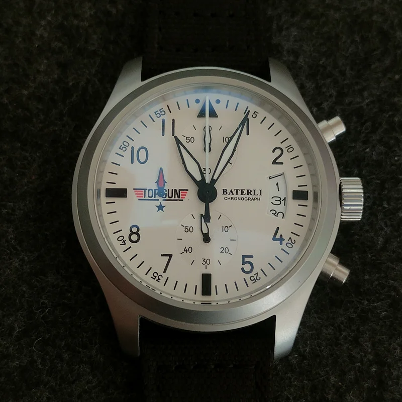

Hot Sale Original Brand High Quality Men Watch Japanese VK Chronograph Quartz Movement Three Date Watch Popular Clock Gun Style