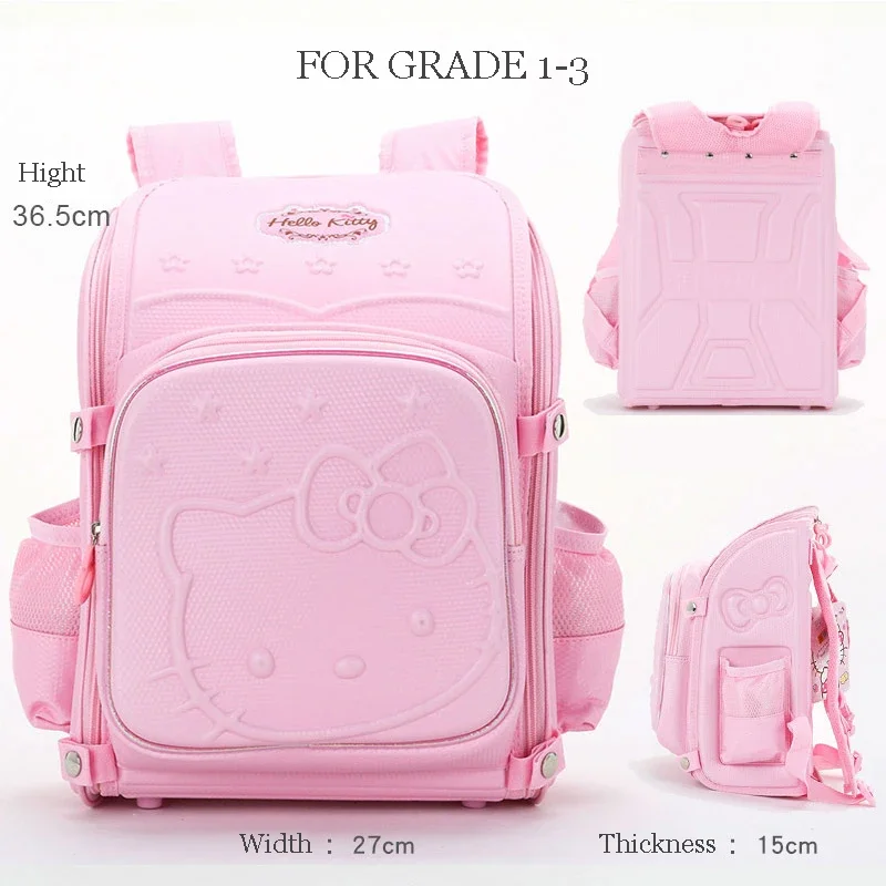 Miniso Hello Kitty Girl Schoolbag Primary Student 3-6 Grade Cartoon Backpack Schoolgirl Waterproof School Bag Pupil Fashion Gift