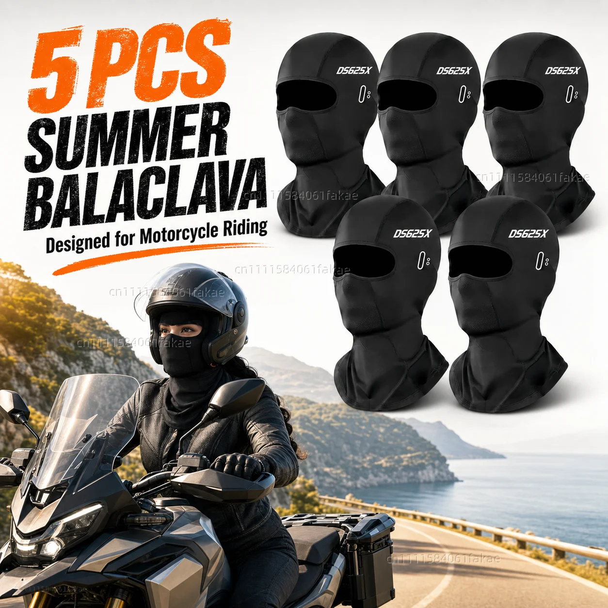 

5PCS Motorcycle Balaclava Summer UV Protection Glasses Face Breathable Hole For VOGE 625 DSX DSX625 DS 625X Riding Gear