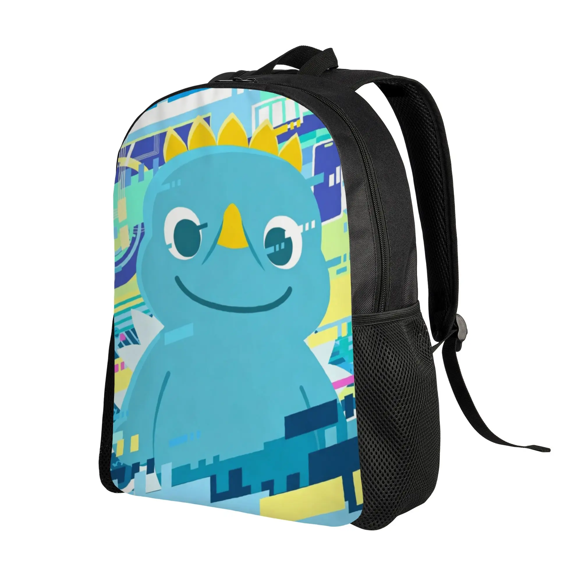 Chibi Monster Raids Again Fashion Backpack with Pocket Student Hiking Travel Cartoon Daypack for Men Women College Shoulder Bag