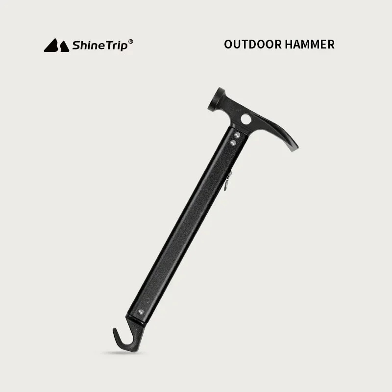 

ShineTrip Multi functional Mountaineering Camping Hammer Outdoor Aluminum Alloy Ground Hammer Aluminum Handle Hammer