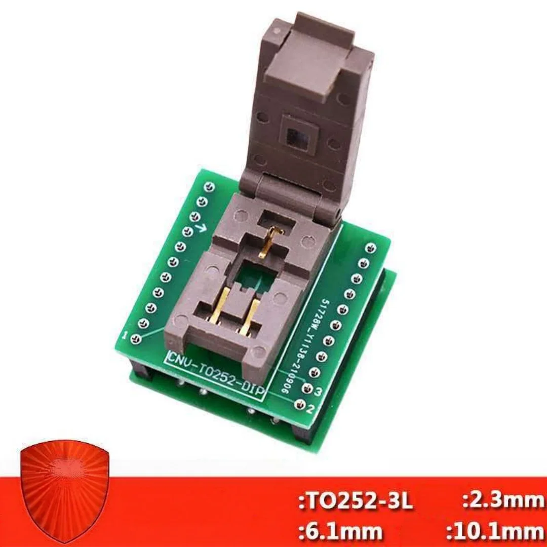 TO252-3L Burner Socket TO252-3L Flip Type Test Socket with a Spacing of 2.3mm Gold-Plated Chip Test Socket
