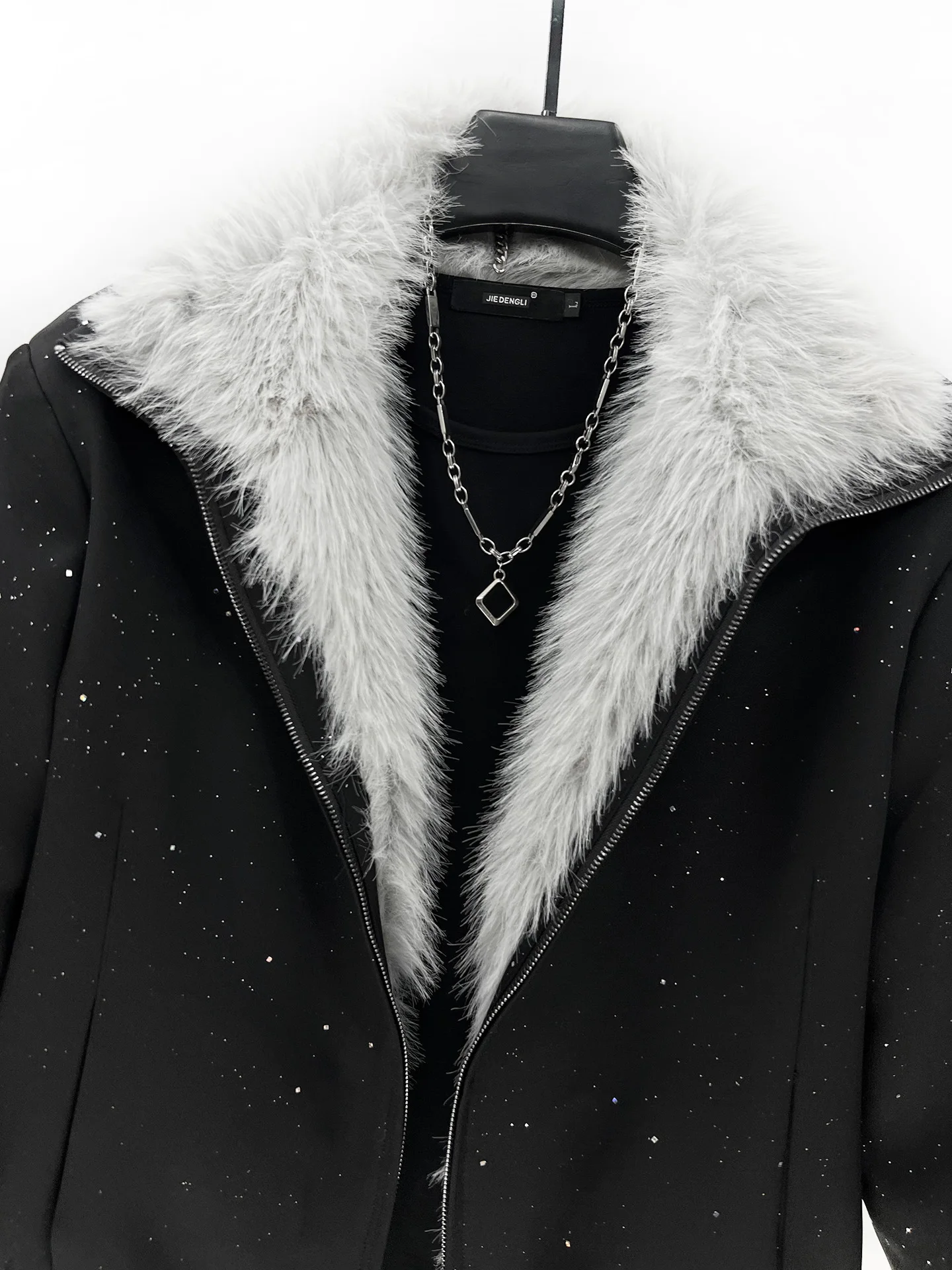 Men's 2025 Winter New Versatile Thickened Warm Trendy Parkas High-end Starry Sky Fleece Lined Jackets Long Sleeve Chic Parkas