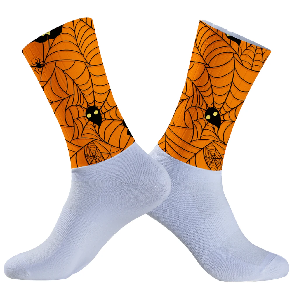 2024 New Winter Halloween Grappige Schedel Buitenaardse Pompoen Monster Bat Riding socks