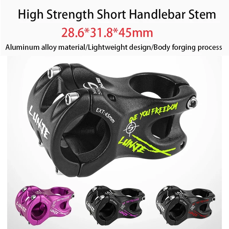 

MTB Power Stem 31.8x45mm Bicycle Short Stem 3D Forged Aluminum Alloy Rod Bike Handlebar Table Stem Ultralight Cycling Parts