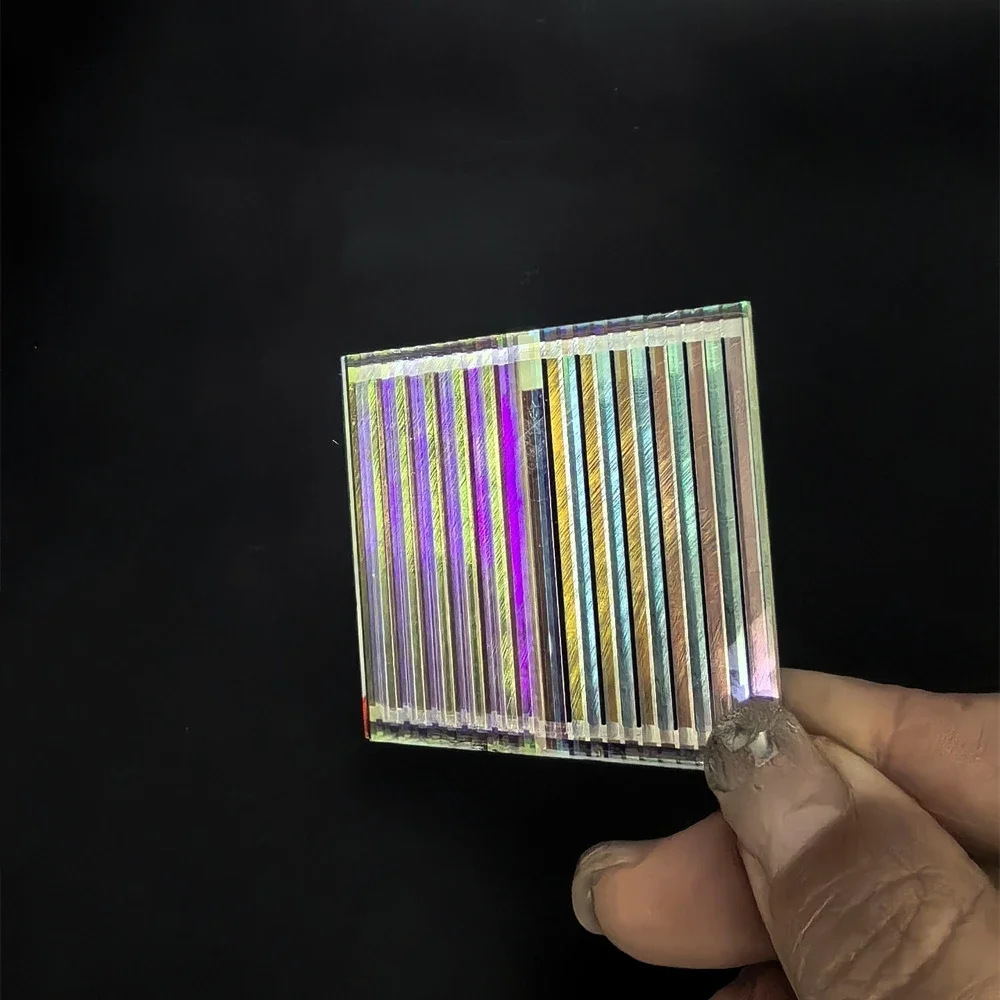 Defective Rectangle Dichroic Prism Optical Glass for Home Decoration DIY Design Photography