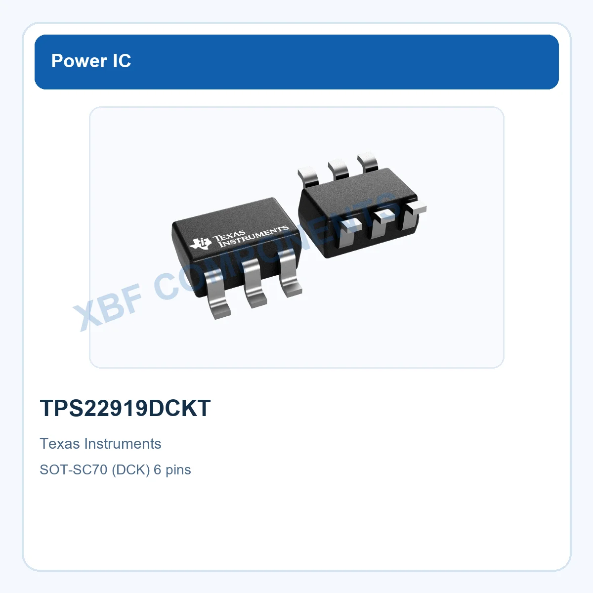 Texas Instruments TPS22919DCKT Power Management IC