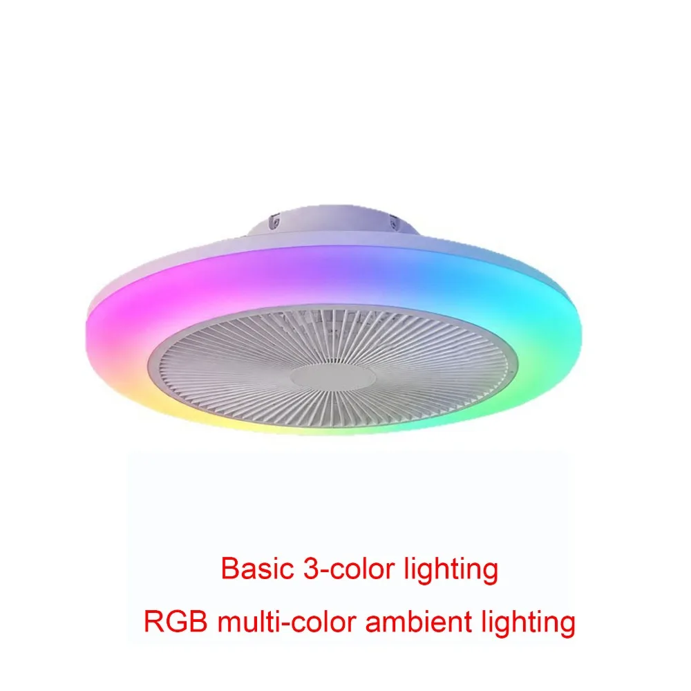 LED Lamp Bead 2-in-1 LED Fan Light 3 Light Mode Rotatable Ceiling Fan Lamp Smart Three-speed Mode Crystal Fan Light Living Room