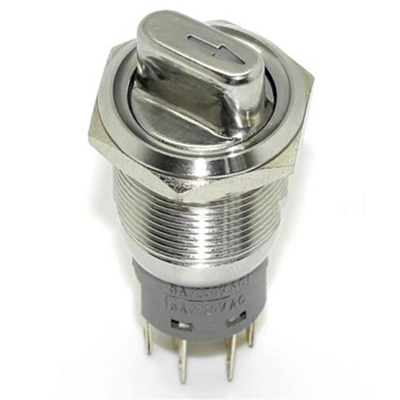 Perilla de interruptor giratoria, hebilla de bloqueo de 19MM, interruptor de luz Selector de acero inoxidable resistente al agua