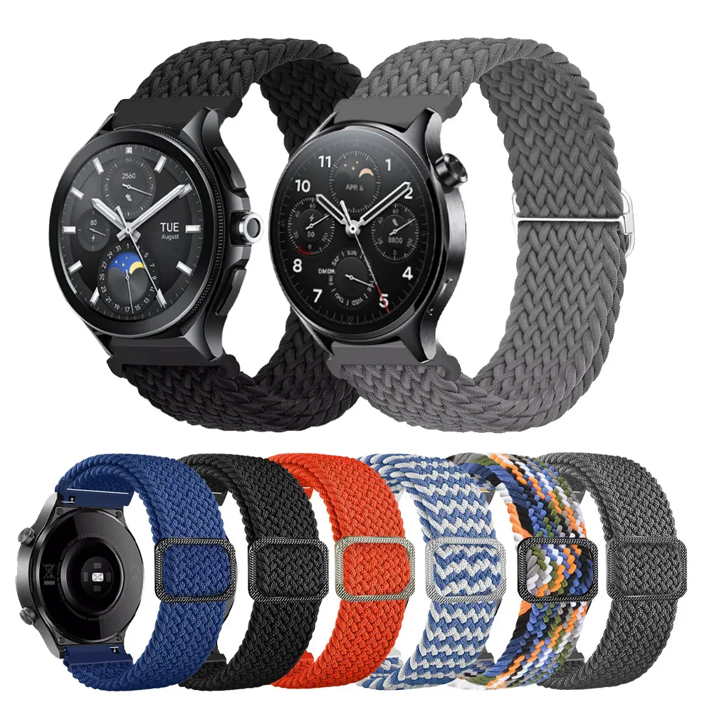 Braided Nylon Strap For Xiaomi Watch S3/S2 46mm 42mm/S1 Pro Active Band For HUAWEI WATCH GT 3  20 22mm Bracelet Accessories Belt