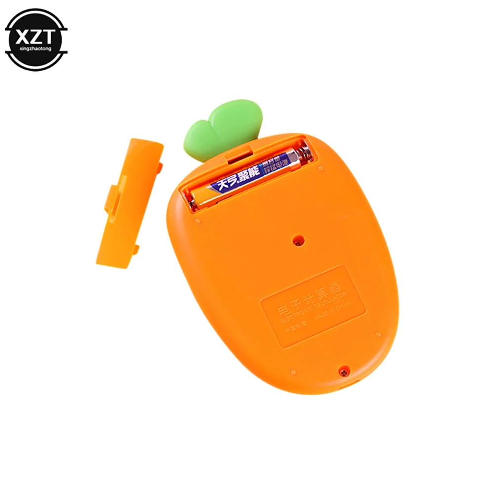 Pocket Calculator Carrot Cute Shape Mini Portable Student Assisted Learning Calculator Office Gift Display