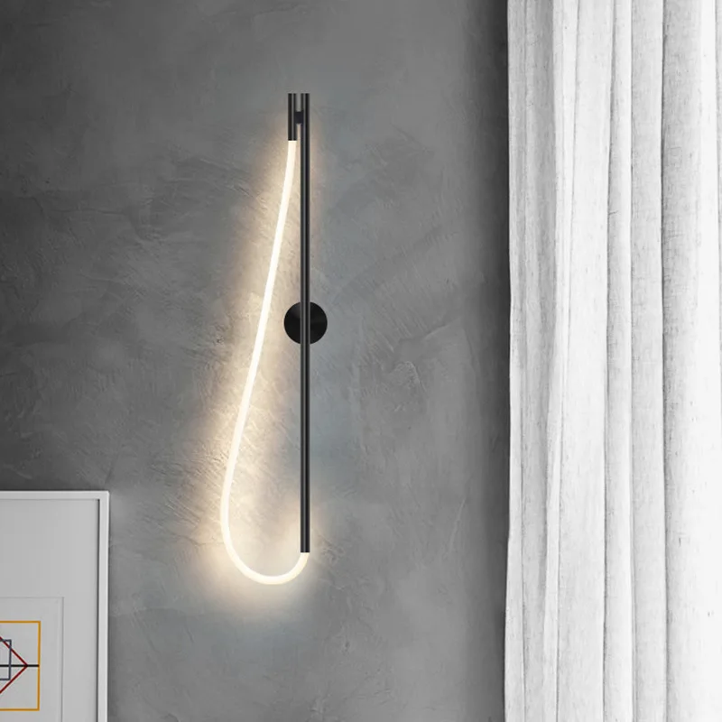 

Modern LED Music Notes Gold Silver Black White Wall Lamp Light Wall Sconce Wall Decor Arandela Externa For Bedroom