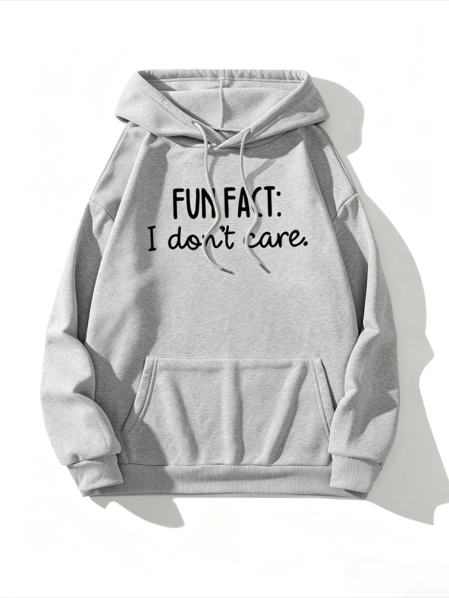 Women Women Loose Hooded Sweatshirt Fun Fact I Dont Care Funny Text Graphic Print Soft Warm Daily Street Casual Hoodie Cheap Clothes - Aliexpress Deal