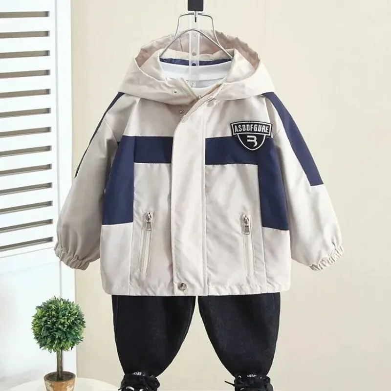 

Boys Coat Jacket Cotton Outerwear Windbreak Perfect Spring Autumn Overcoat High Quality Children's Warm Clothing