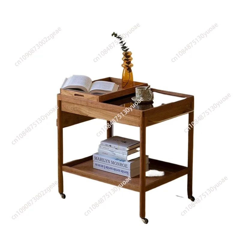 

Современный минималистский многофункциональный передвижной диван из орехового дерева с небольшими боками,