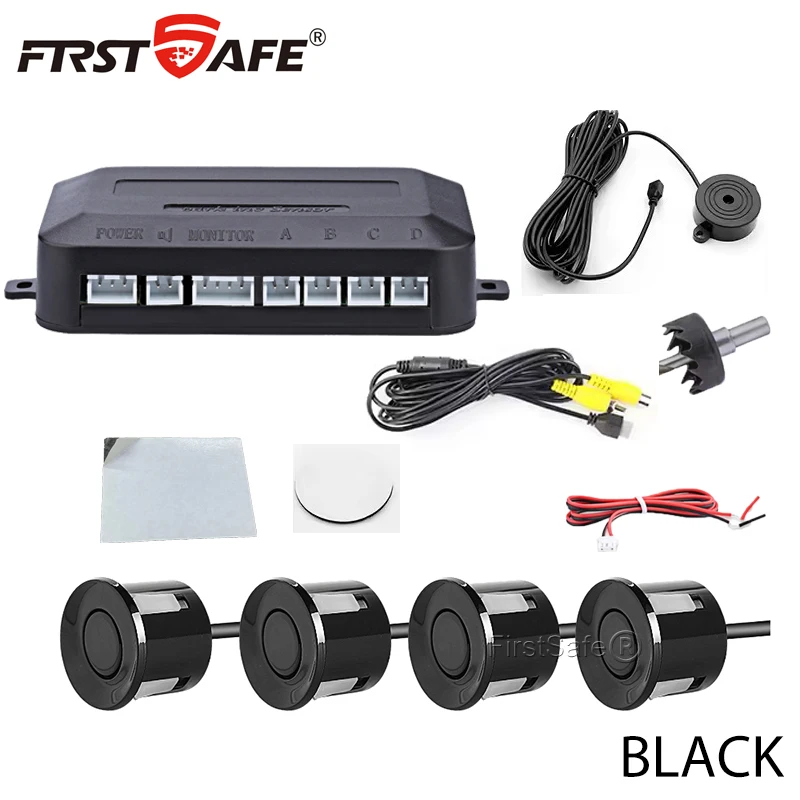 FirstSafe Factory CVBS AHD Video Parking 4-Sensoren Auto Reverse Backup Rear Buzzer Radar Monitor System unterstützt Android System