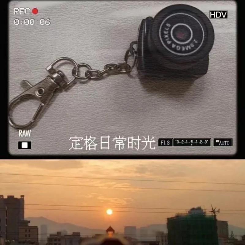 Mini Camera Can Take Photos Hidden Lens Capture Keychain Size SLR Model