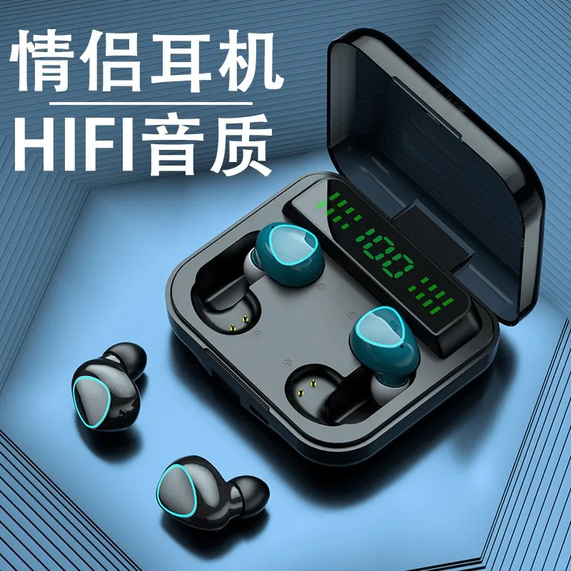 

Wireless Bluetooth Earphones Plastic Long Battery Life in Ear Headphone Waterproof Dual Side Stereo Noise Cancelling Earphone