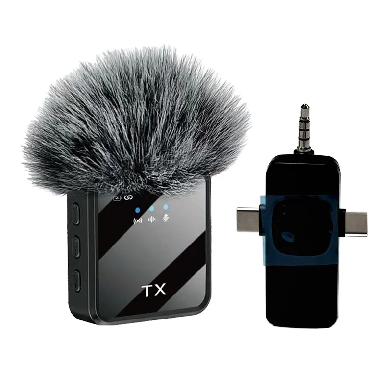 

3-in-1 F11-2 Wireless Lavalier Microphone For Mobile Phone Vlog Video & Interview Recording High Quality Mic
