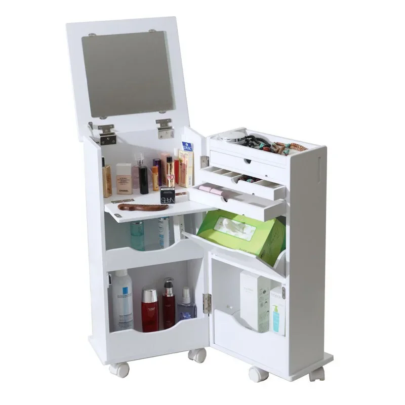 Japanese folding dresser storage cabinet integrated bedroom small apartment modern simple mini flip mobile makeup cabinet