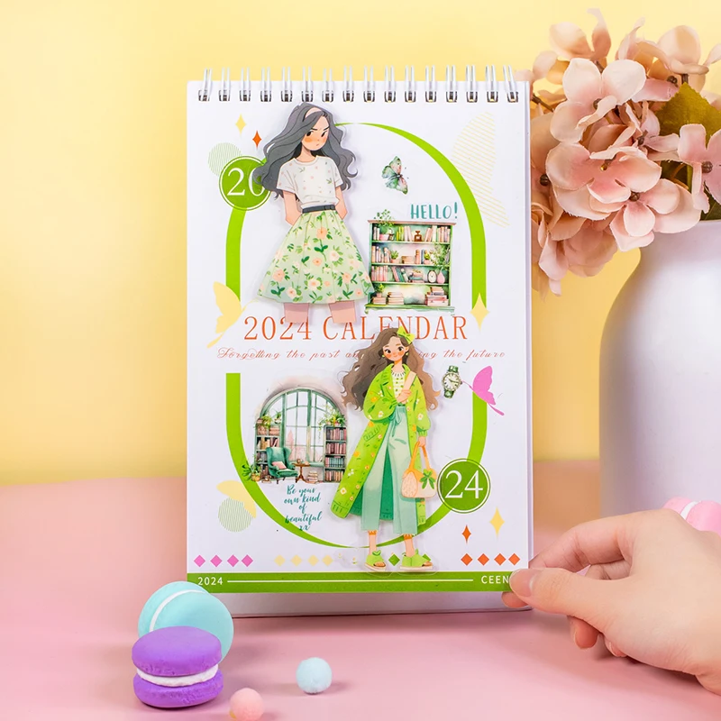 Yoofun 30 pçs/lote Kawaii Girl PET Adesivos DIY Scrapbooking Decoração Tamanho Grande Papelaria Criativa Adesivo de Personagem da Moda