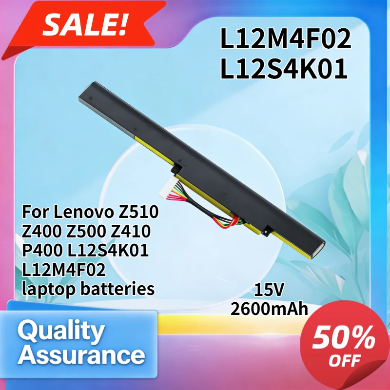 

L12S4K01 L12M4F02 2600mAh 11.1V High Quality Laptop Battery Compatible with Lenovo Z400 Z410 Z500 Z510 P400