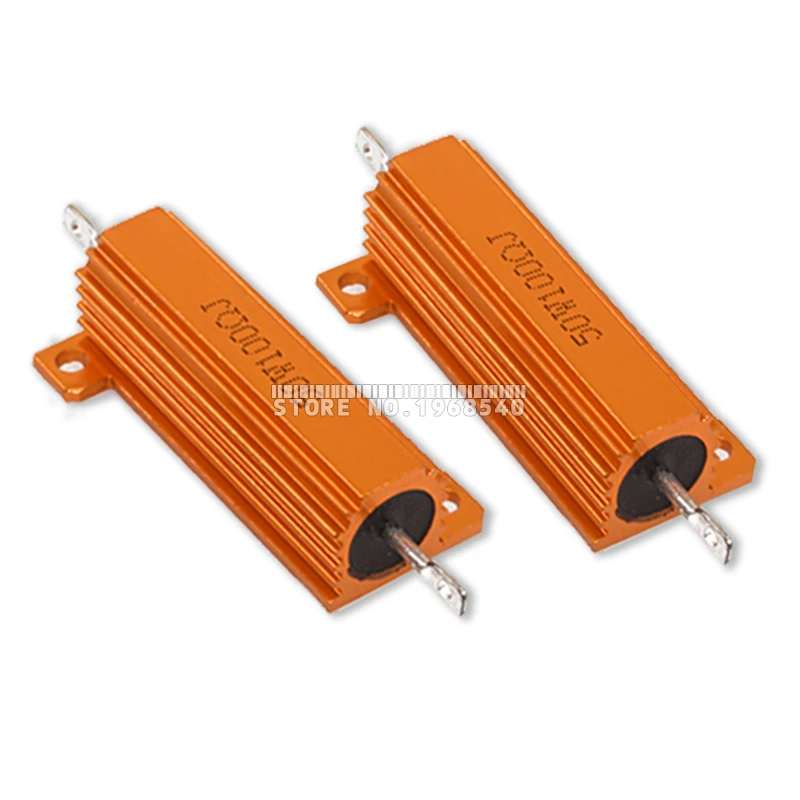 ตัวต้านทานแบบลวดพัน RX24 ตัวเรือนอะลูมิเนียม กำลังไฟ 50W 100W ความต้านทาน 0.01R ~ 100K 1 6 8 10 20 200 500 1K 10K โอห์ม มีสินค้าในสต็อก