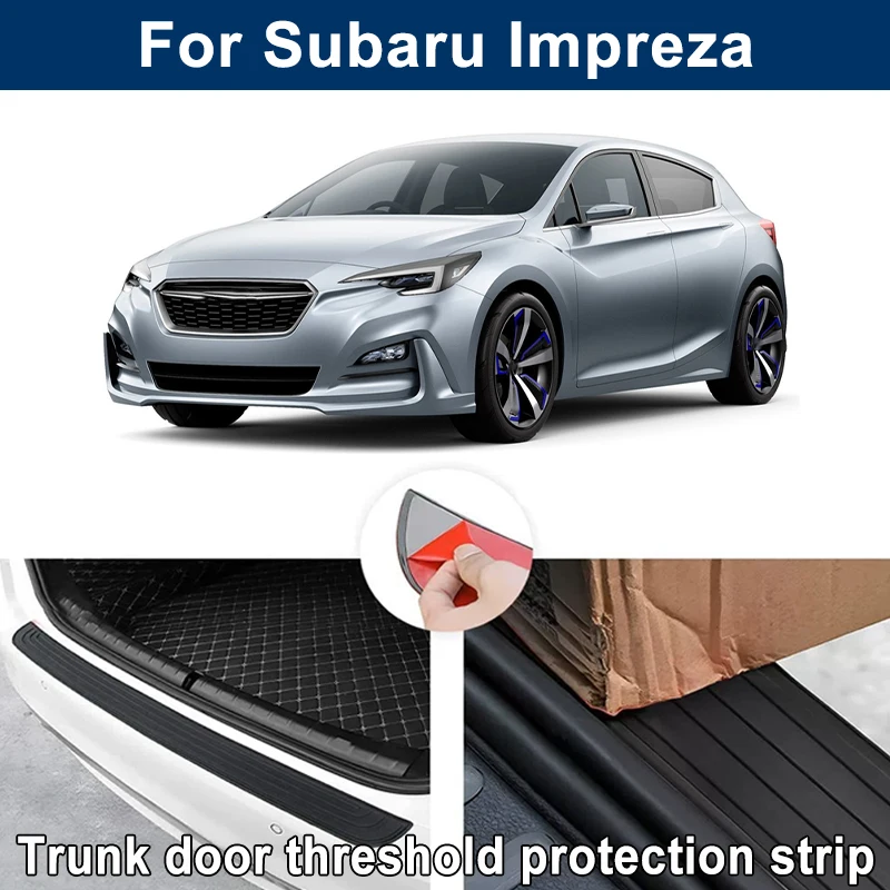 Car Trunk Sill Anti-scratch Guard Strip For Subaru Impreza - Rear Bumper Rubber Protector Decorative Cover Sticker