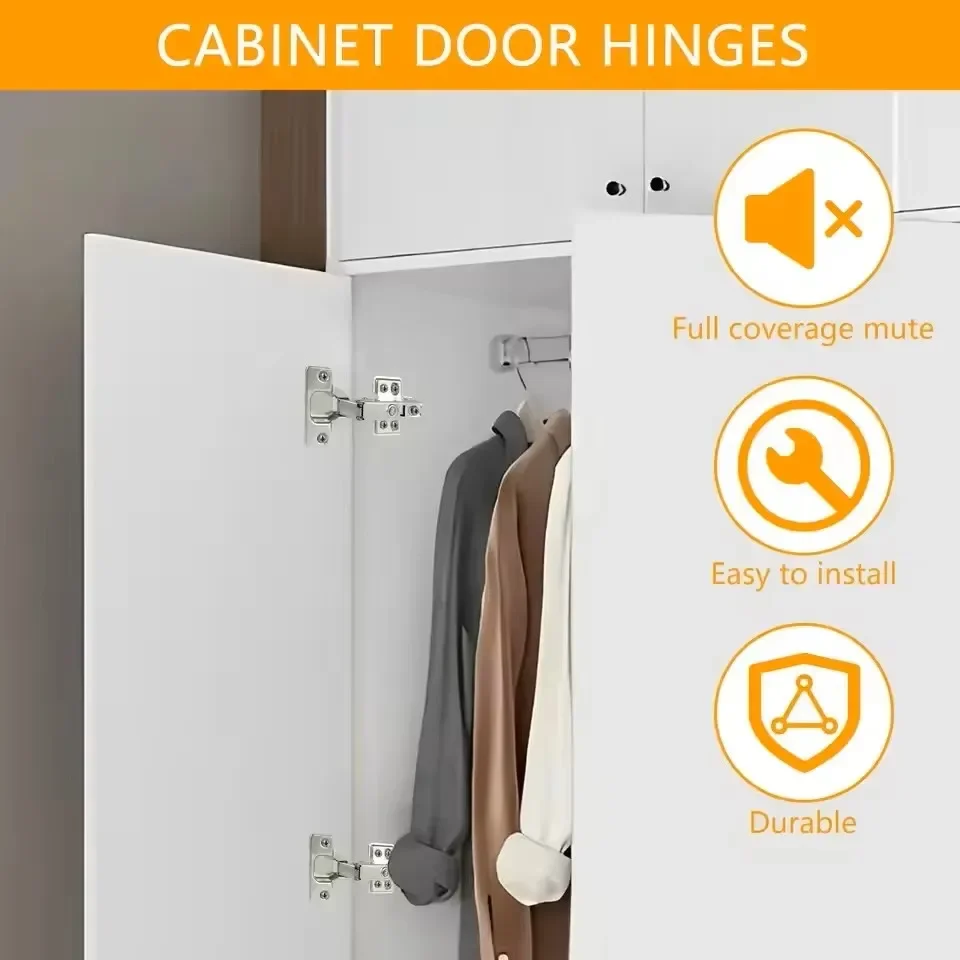 1PC Cupboard Door Hinges Damper Buffer Soft Close Cabinet Cupboard Door Furniture Hardware view 5
