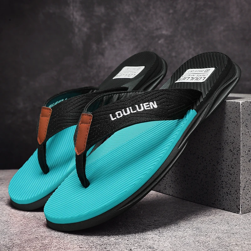 

YRZL Casual Sandals 2025 Summer Flip Flops Lightweight Slides for Men Comfortable Anti Skid Beach Slippers Outdoor Shoes for Men