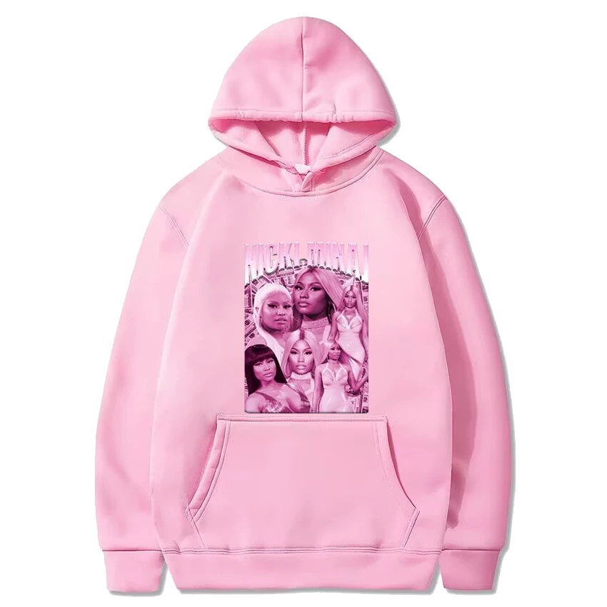 Sweat à capuche à manches longues pour hommes et femmes, sweat-shirt unisexe, streetwear décontracté, sourire, mode hip hop, Nicki Minaj, Pink friday 2, fouling, 2024