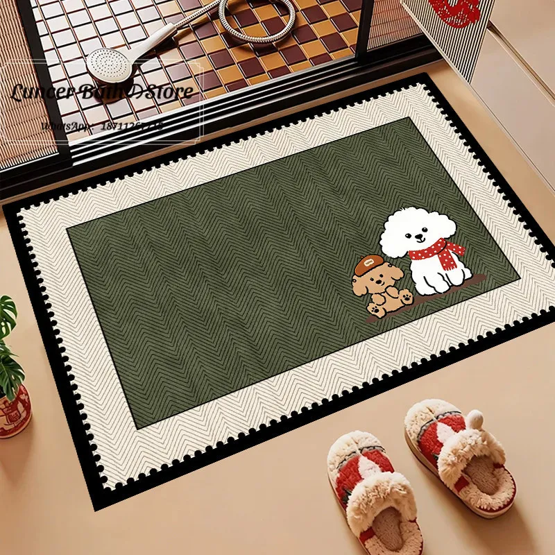 Simple bathroom floor mat, easy to take care of for home use, water-absorbing and quick-drying floor mat, can be cut