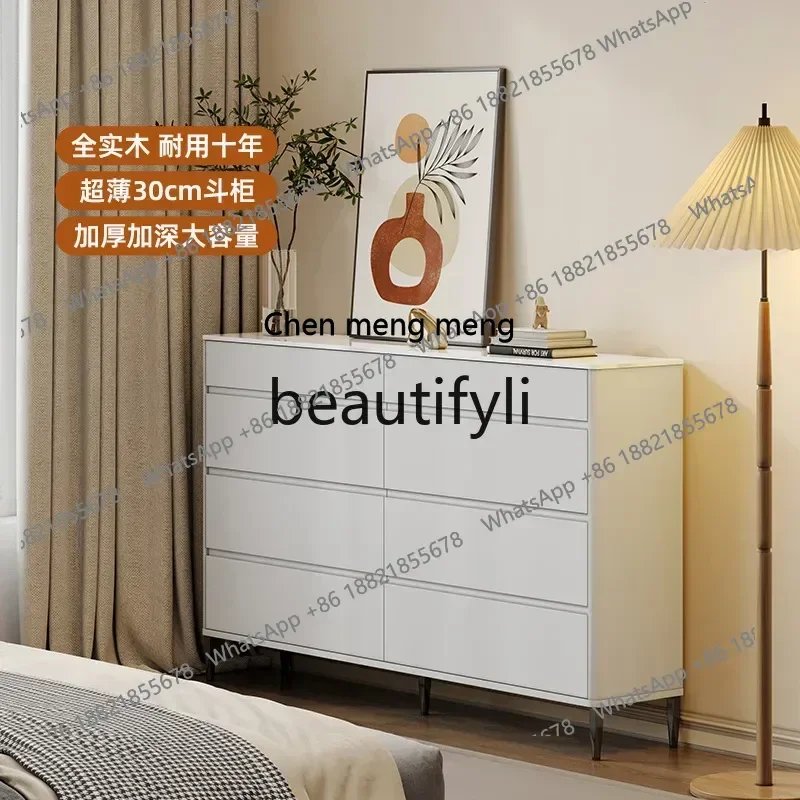 New arrive Ultra-thin eight-bucket cabinet modern simple ultra-narrow bedside locker light luxury storage locker