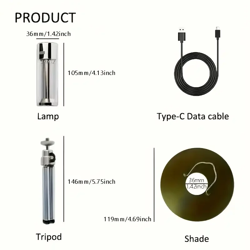LED Camping Lamp Portable USB Rechargeable 6 Lighting Modes With Magnetic base  And Tripod Support IP54 Waterproof - 6