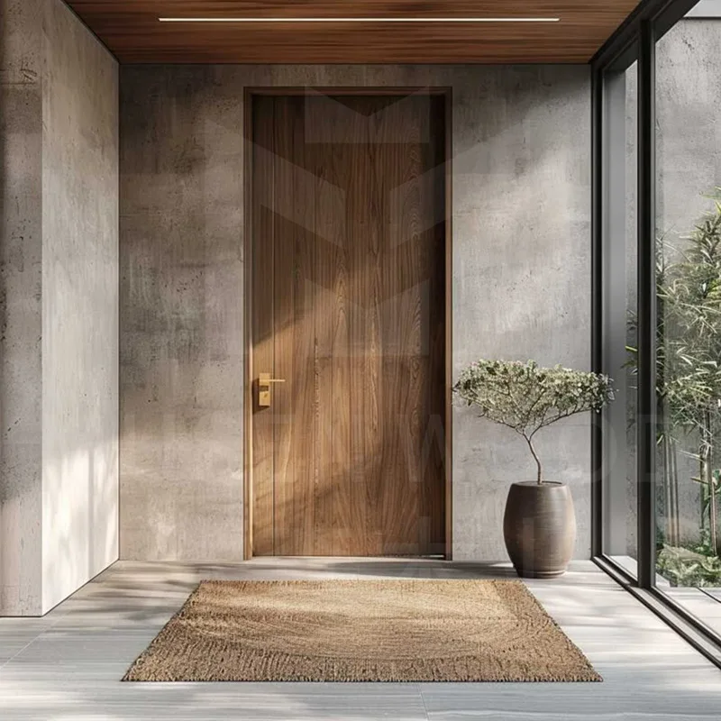 Customized Retro Classical Old Elm Texture Single Door Outdoor Rural Self-built House Anti-theft And Paint-free Household