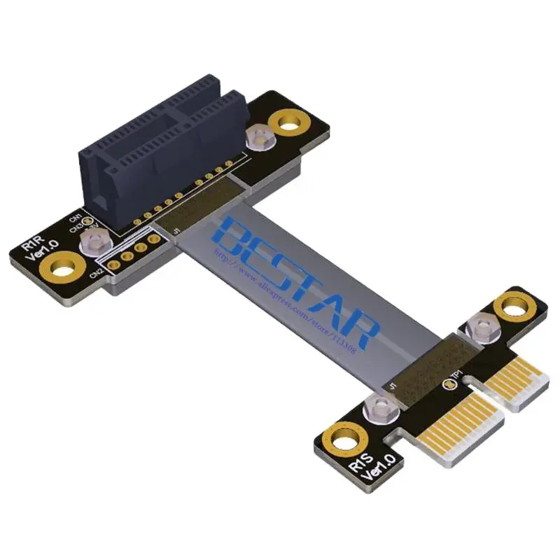 

PCI Express Gen3 8G/bps Flex Relocate Cable 1ft 2ft PCI-E 1X to 1x Slot Riser Card Extender Extension Ribbon 10cm 20cm 30cm 60cm