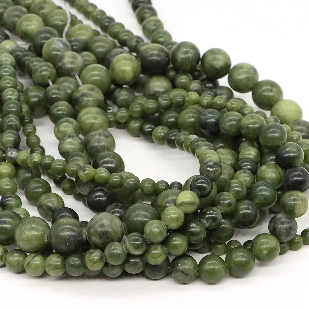 4/6/8/10mm Natural Stone Southern Jade Reiki Healing Crystal Round Loose Gemstone Accessories for Making Jewelry Diy Handicrafts - Image 4