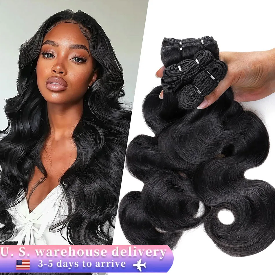 Bundels Menselijk Haar 12a Body Wave Bundels 18 20 22 24 Inch Deal Virgin Hair Raw Hair Extensions En Baby Hair Voor Zwarte Vrouwen