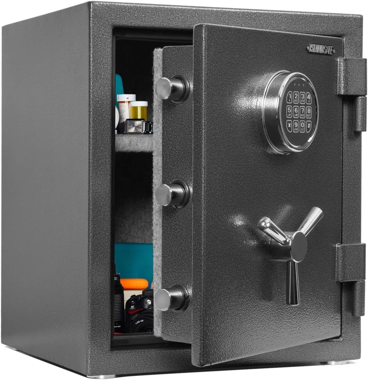 Digital Fireproof Waterproof Safe Box Detachable Handle Safe For Home Office Money Gun